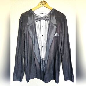 Mens Elegant Tuxedo James Bond costume tshirt S